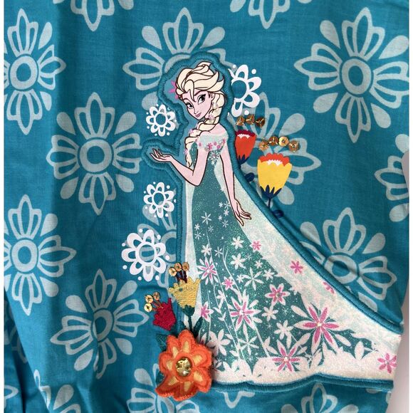 Disney Store Frozen Princess Elsa One Piece Fully Lined Romper Girl's Size 5-6 - Picture 3 of 6